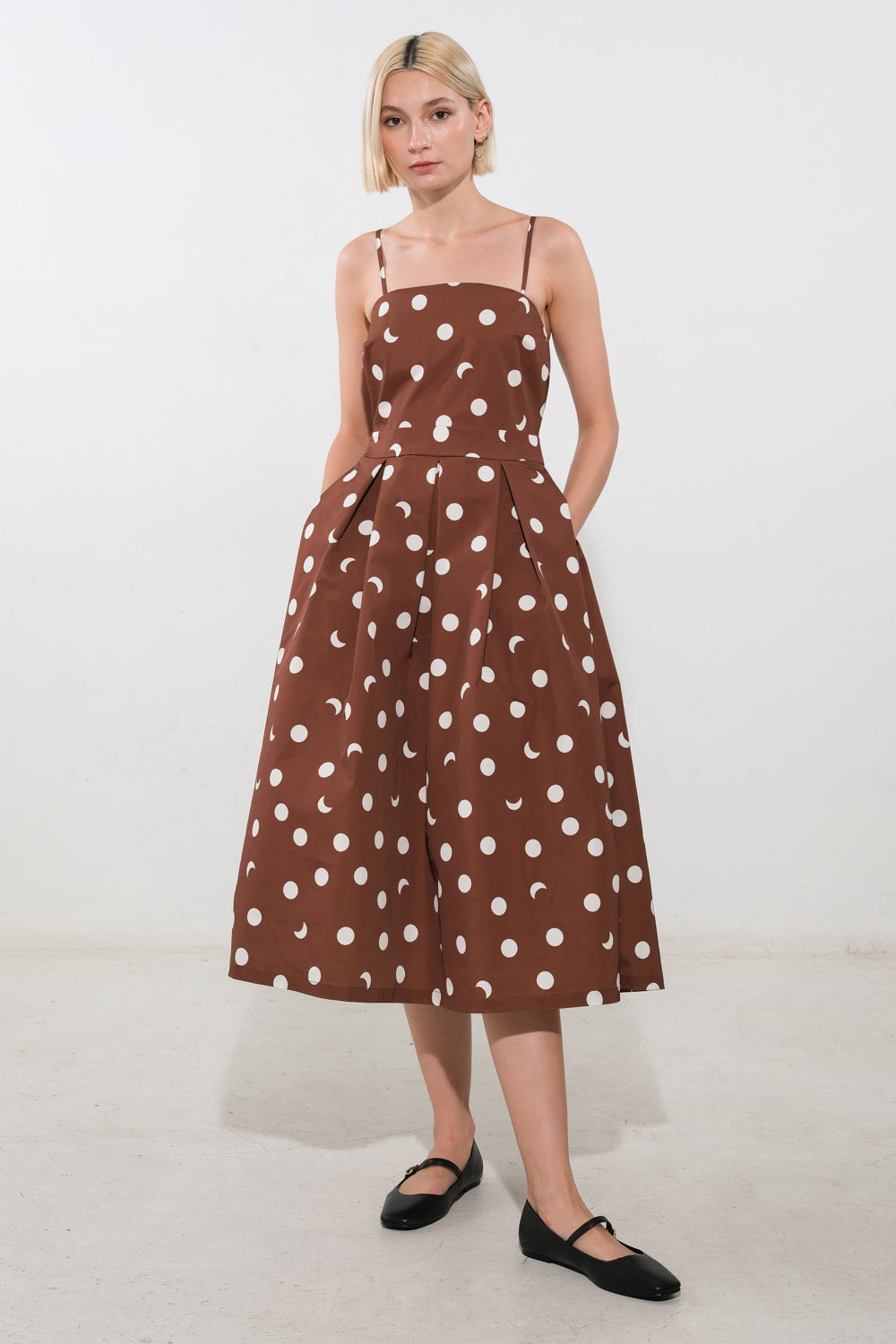 HARMONY HORIZON WOVEN MIDI DRESS Flying Tomato